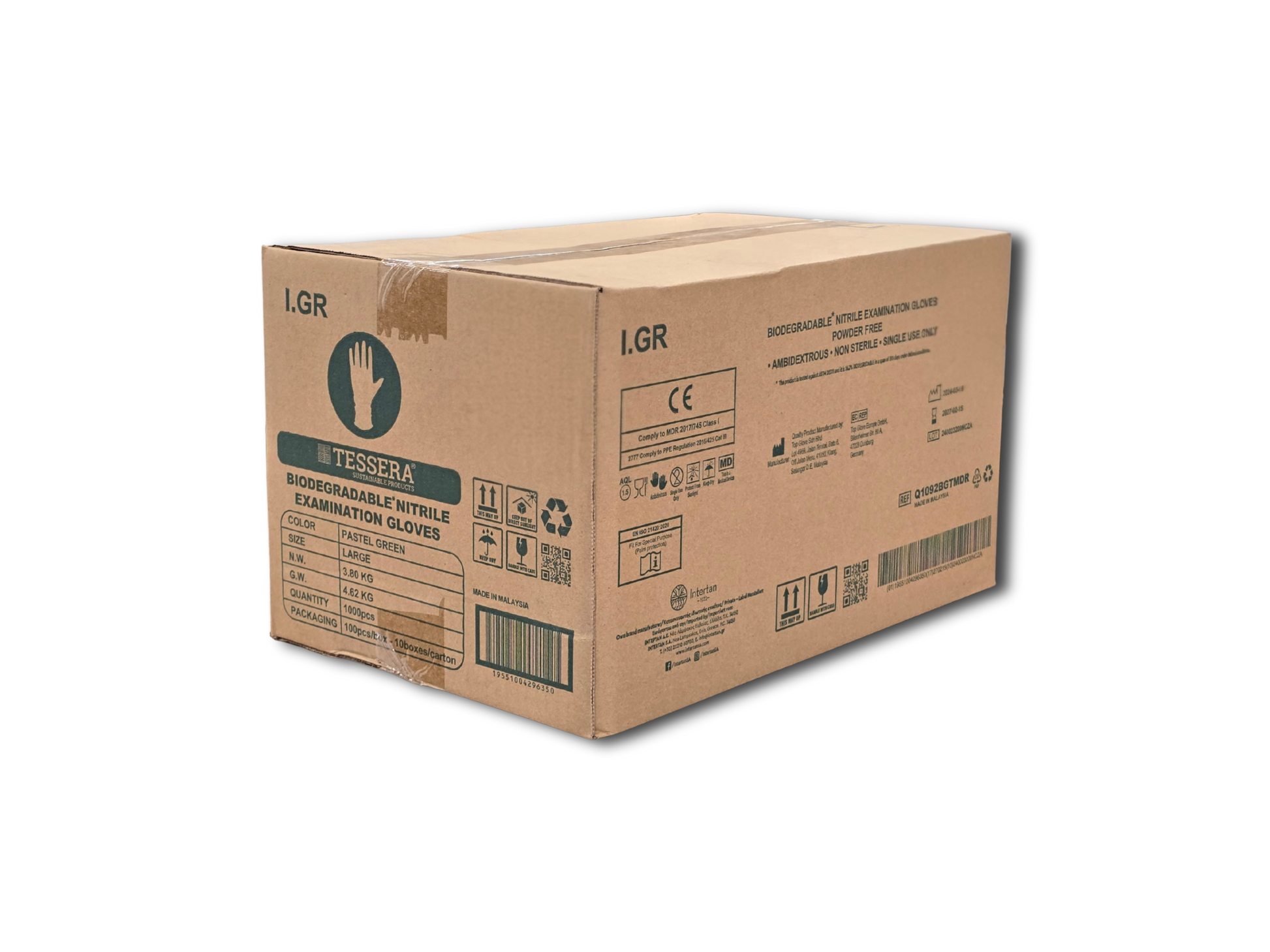 Doos á 10 stuks - Handschoenen Nitril Biodegradable Poedervrij