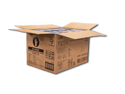 Doos á 10 stuks - Handschoenen Nitril Blauw Poedervrij