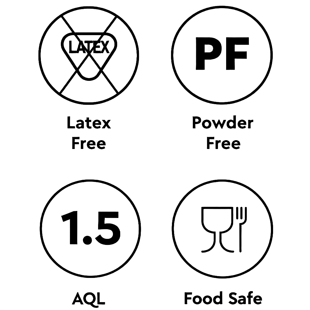 Doos á 10 stuks - Handschoenen Nitril Blauw Poedervrij