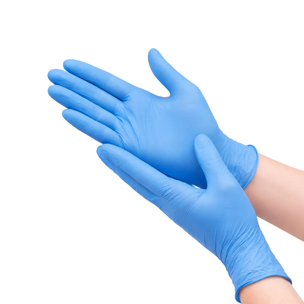 Doos á 10 stuks - Handschoenen Nitril Blauw Poedervrij